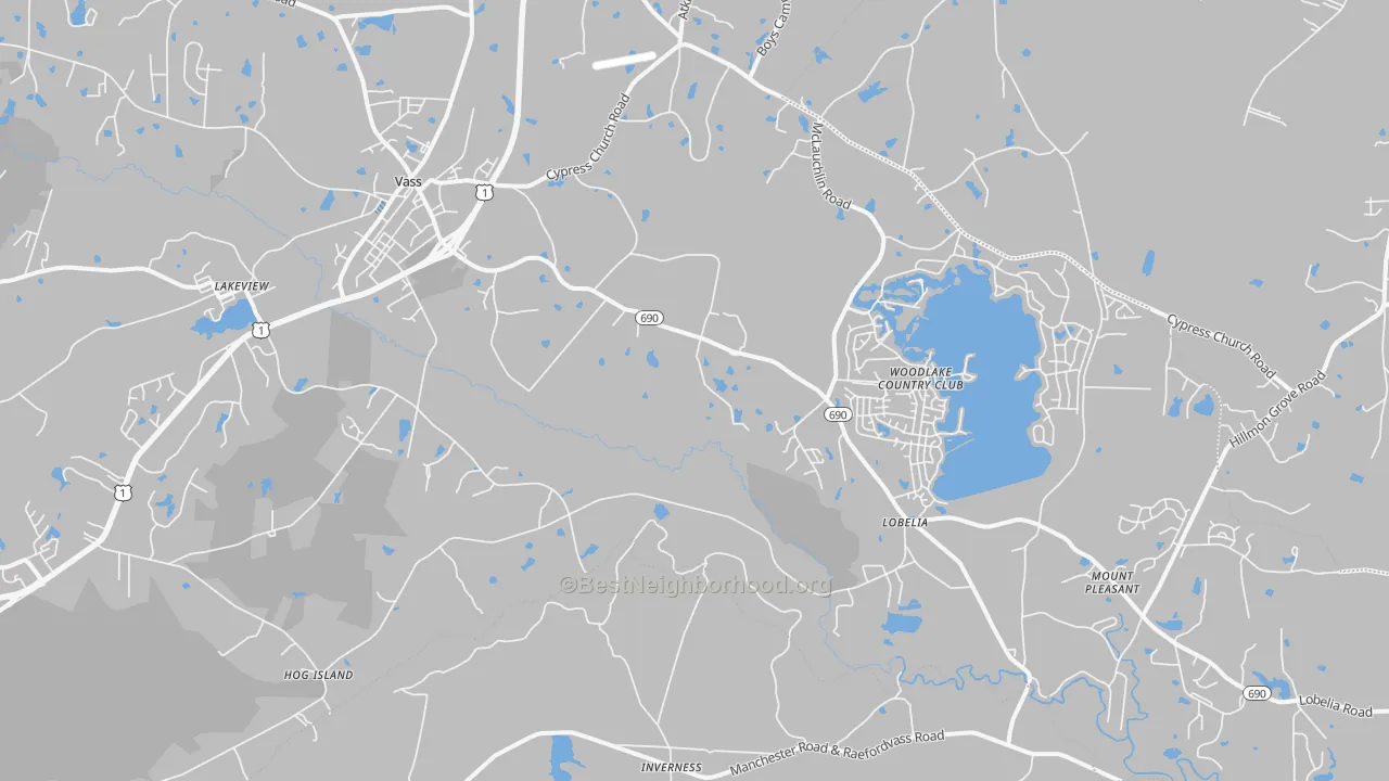 Transit Grade map of Vass, NC