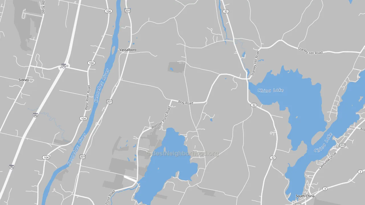 Transit Grade map of Vassalboro, ME