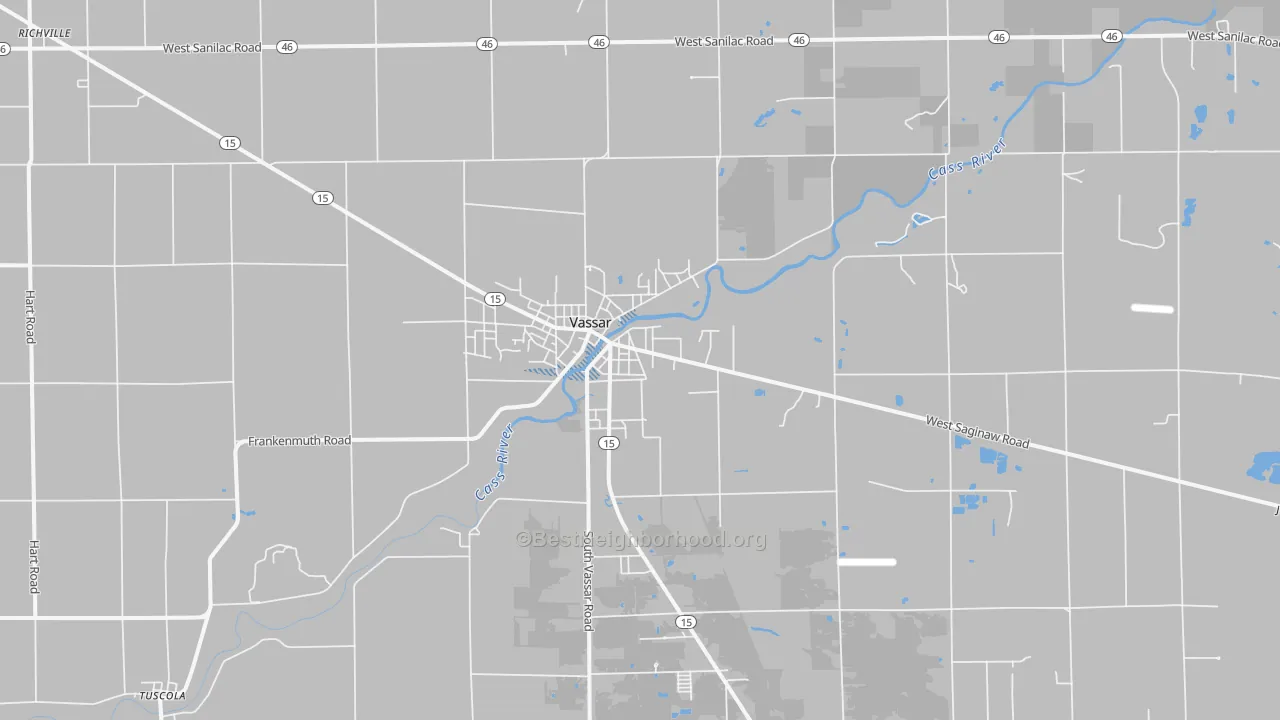 Transit Grade map of Vassar, MI