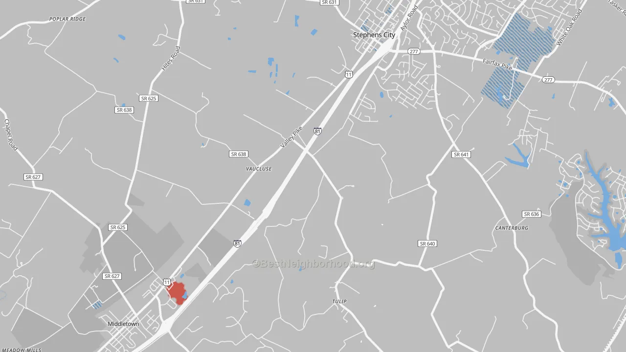 Transit Grade map of Vaucluse, VA