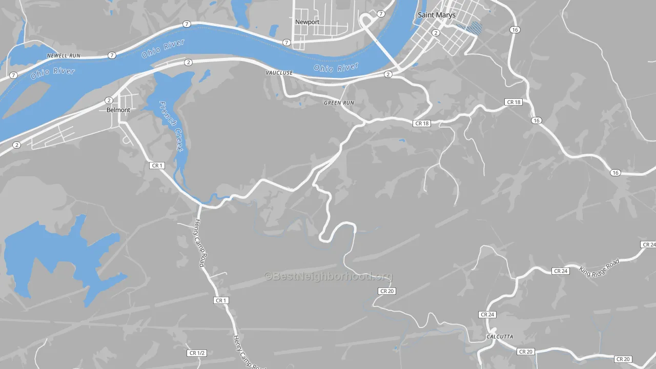 Transit Grade map of Vaucluse, WV