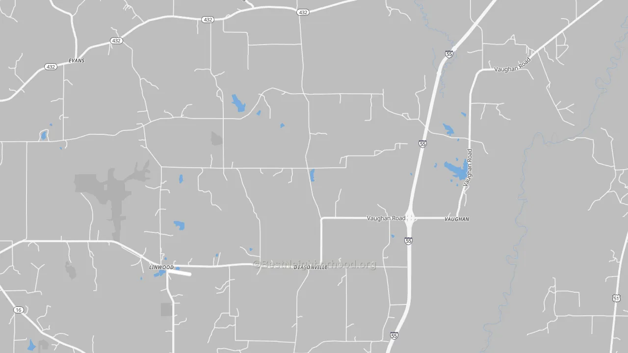Transit Grade map of Vaughan, MS