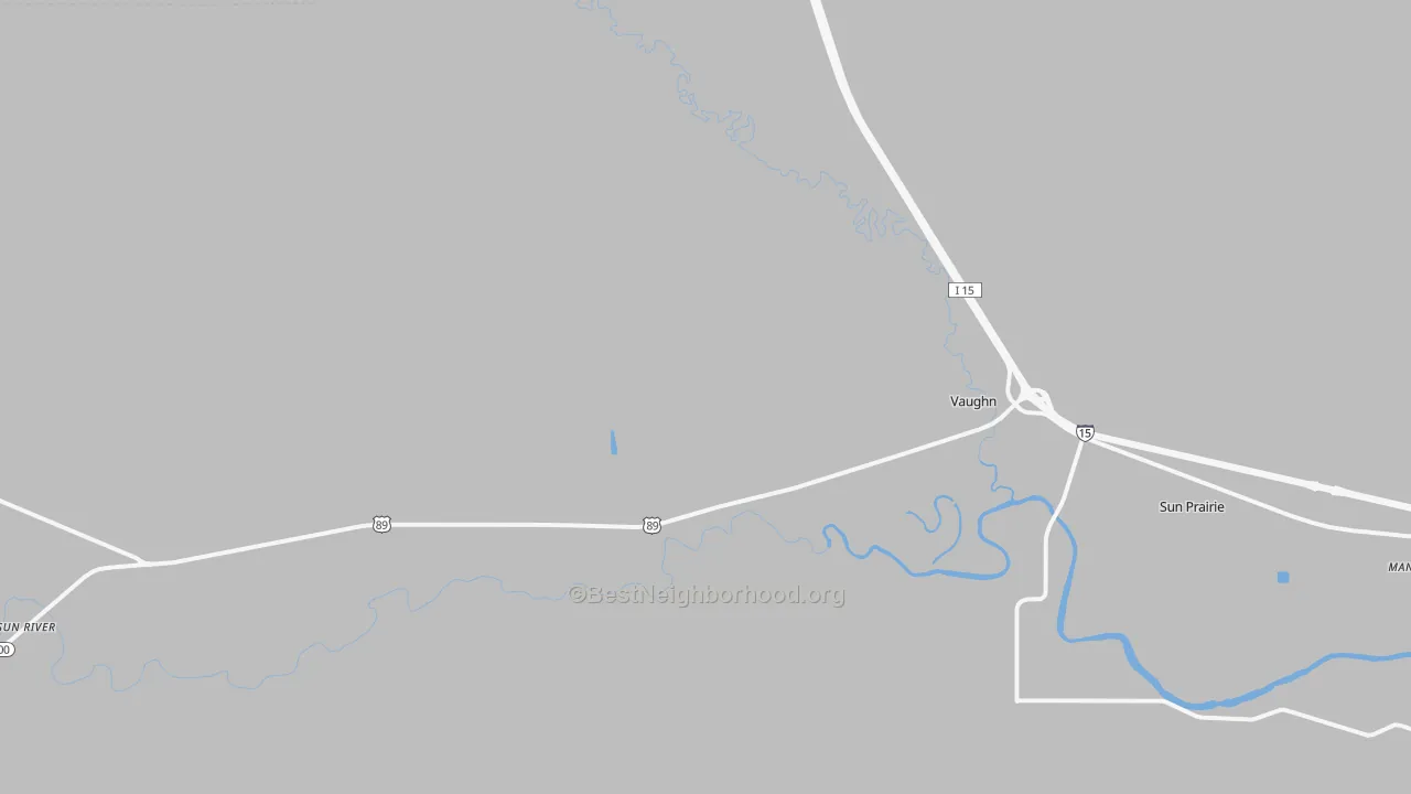 Transit Grade map of Vaughn, MT