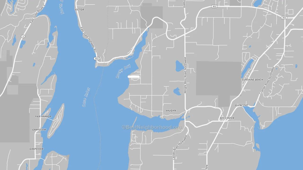 Transit Grade map of Vaughn, WA