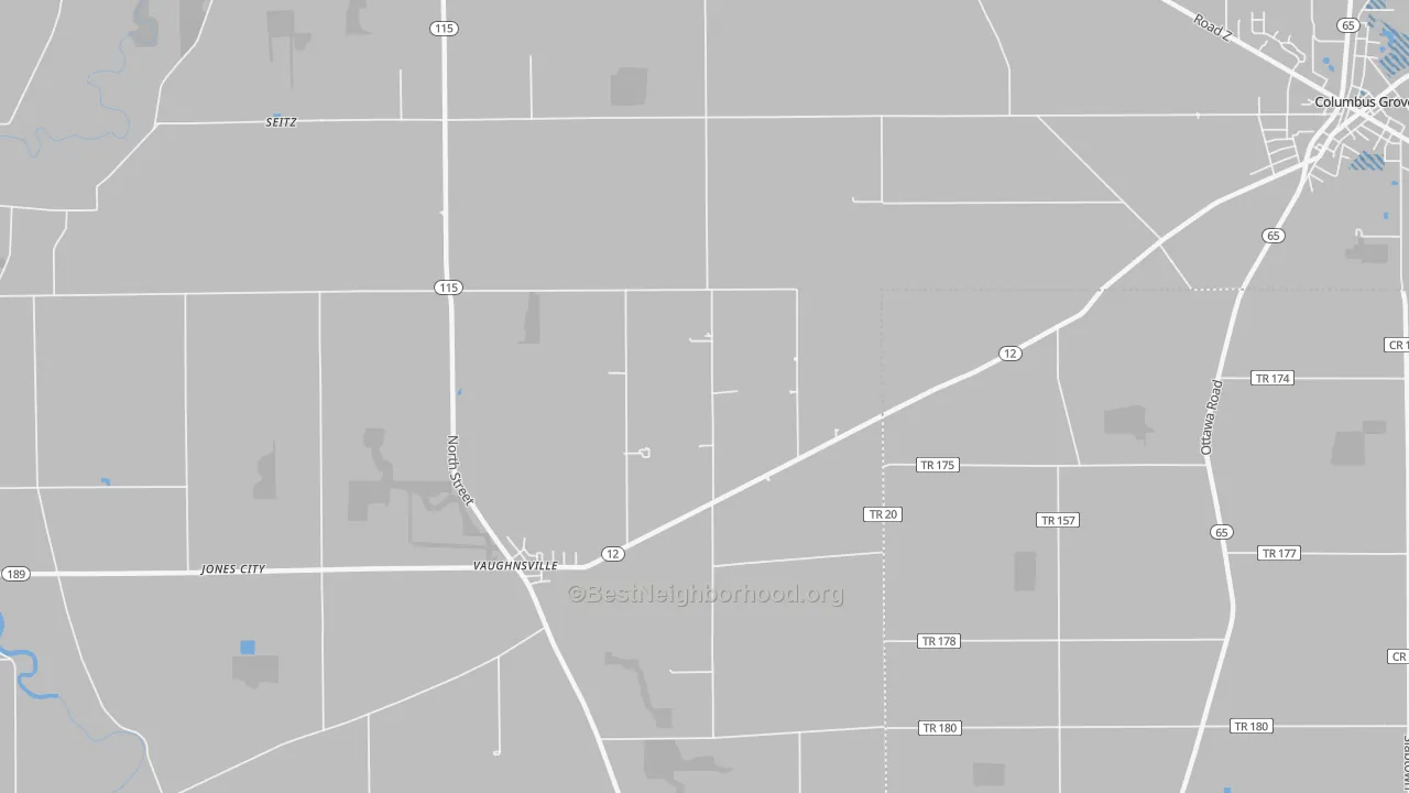 Transit Grade map of Vaughnsville, OH