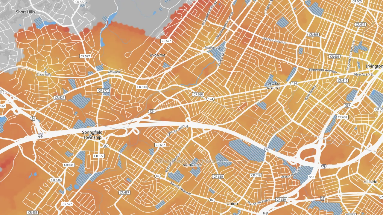 Transit Grade map of Vauxhall, NJ