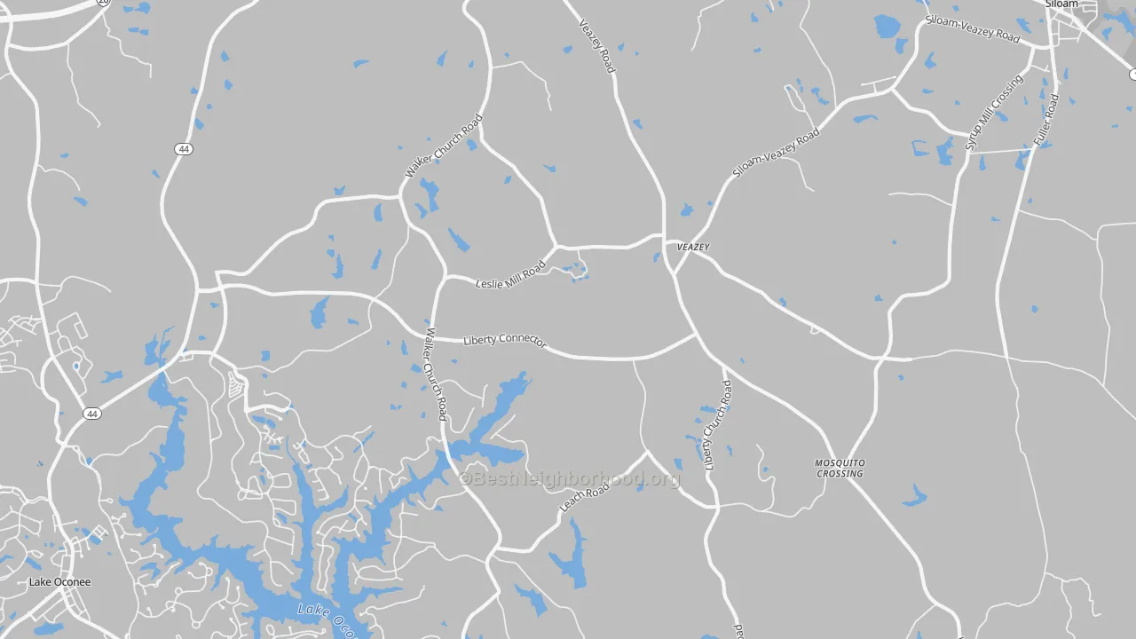 Transit Grade map of Veazey, GA