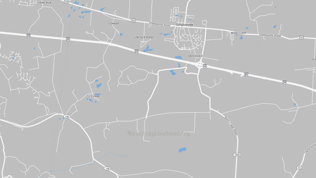 Transit Grade map of Veechdale, KY