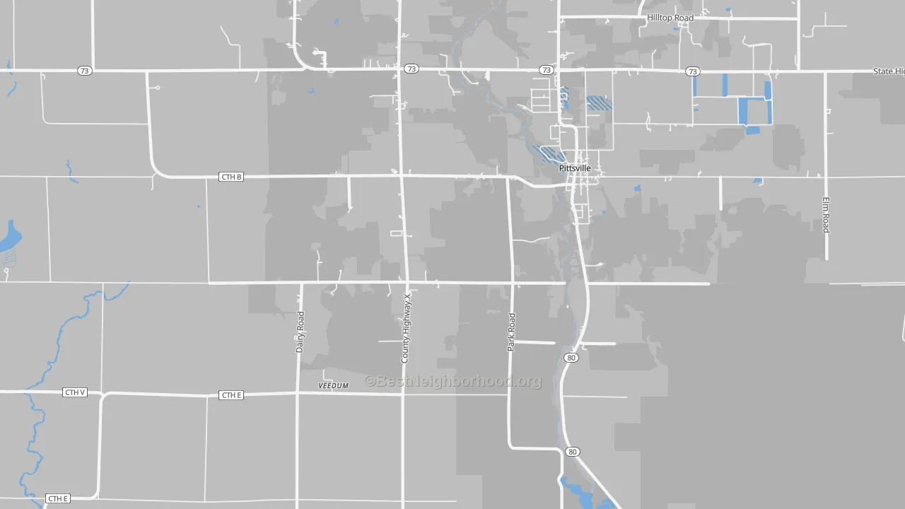 Transit Grade map of Veedum, WI