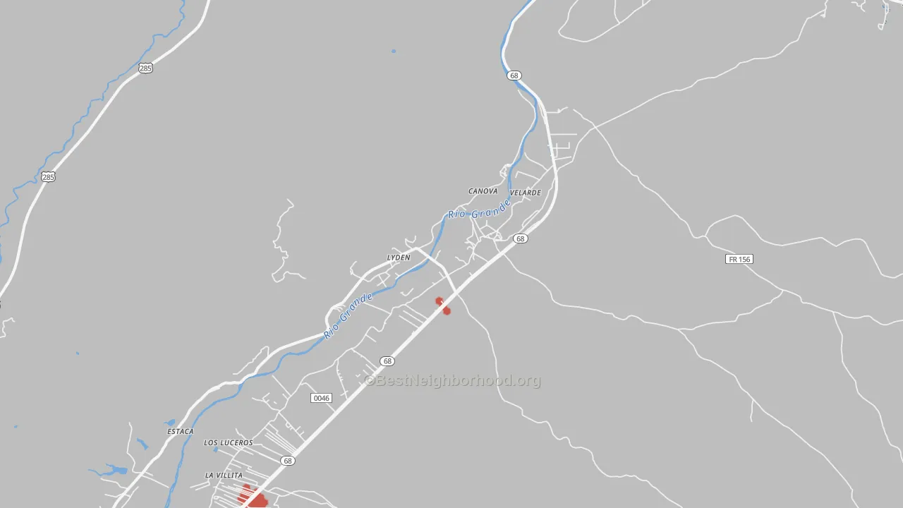 Transit Grade map of Velarde, NM