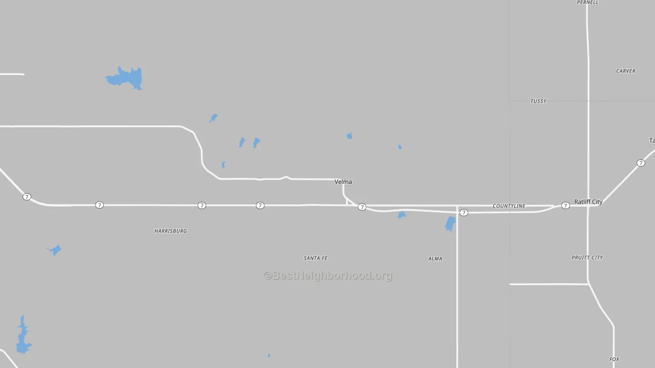 Transit Grade map of Velma, OK