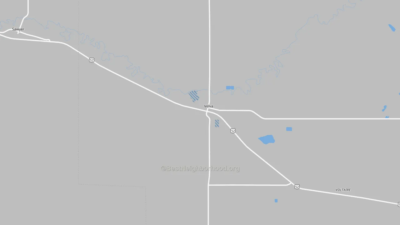 Transit Grade map of Velva, ND
