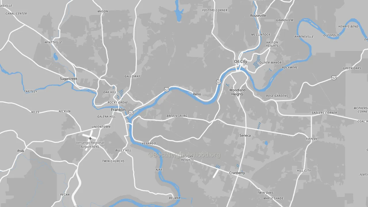 Transit Grade map of Venango County, PA