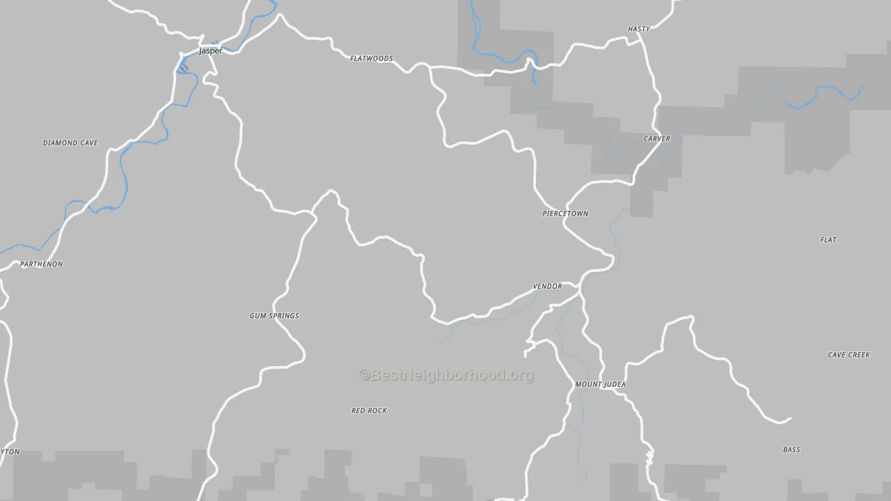 Transit Grade map of Vendor, AR