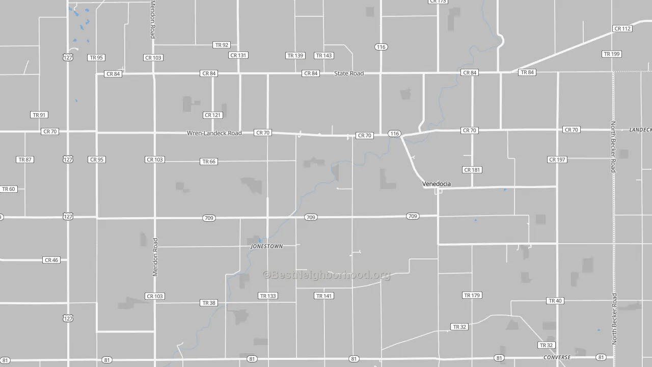 Transit Grade map of Venedocia, OH