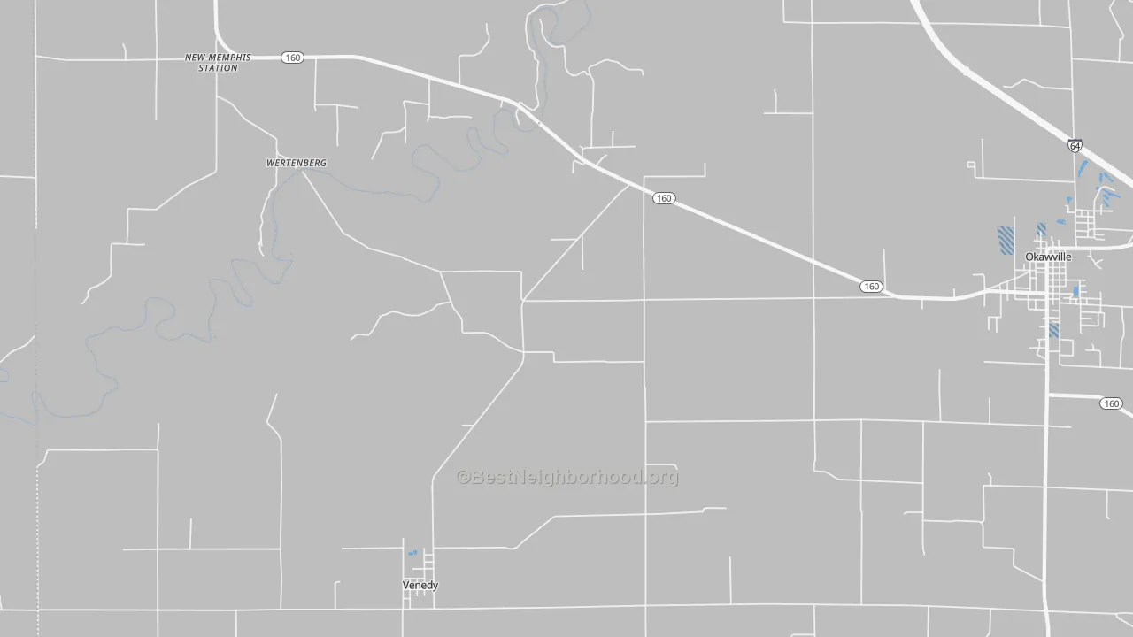 Transit Grade map of Venedy, IL