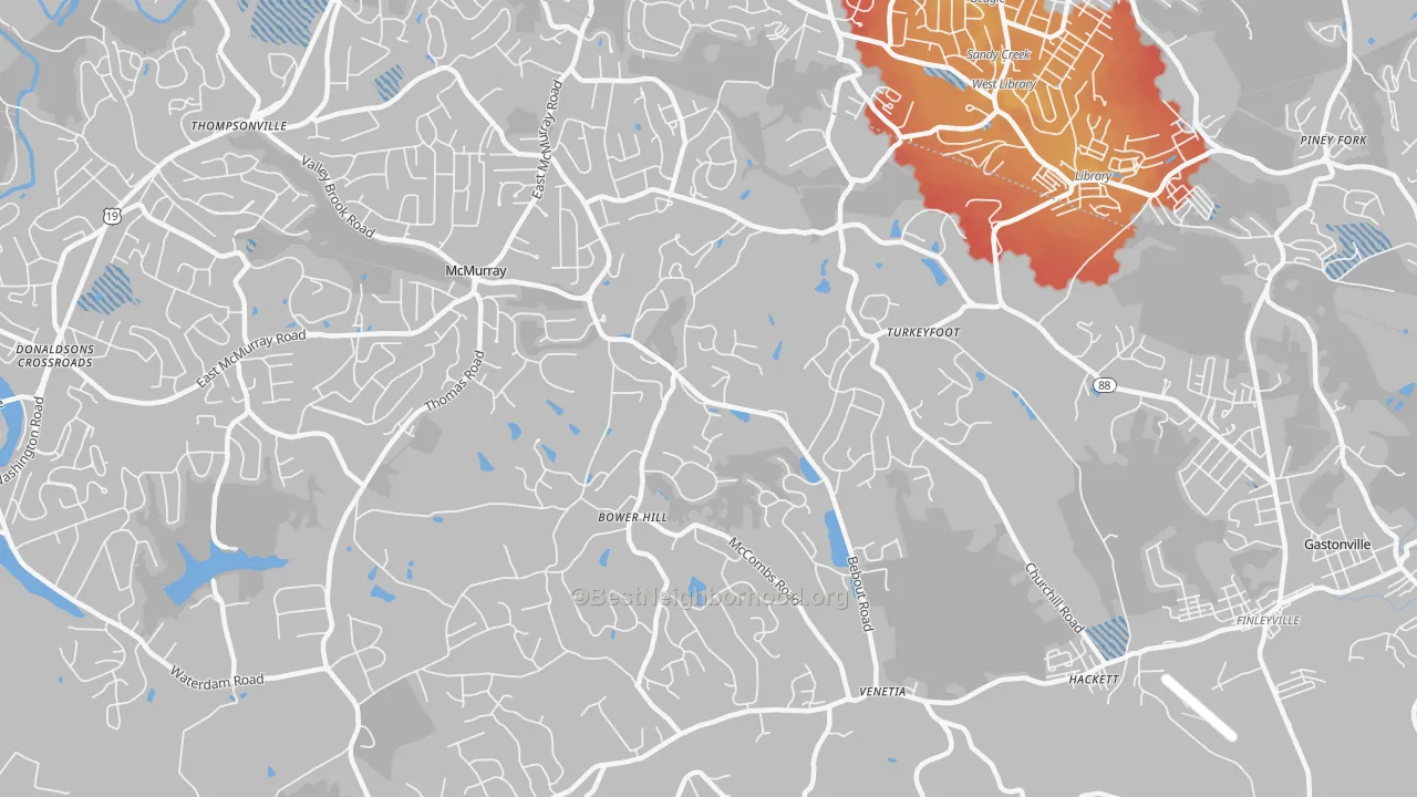 Transit Grade map of Venetia, PA