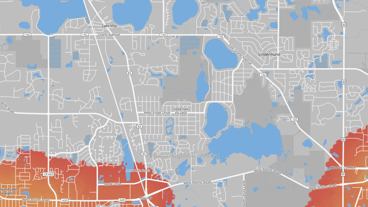 Transit Grade map of Venetian Village, IL