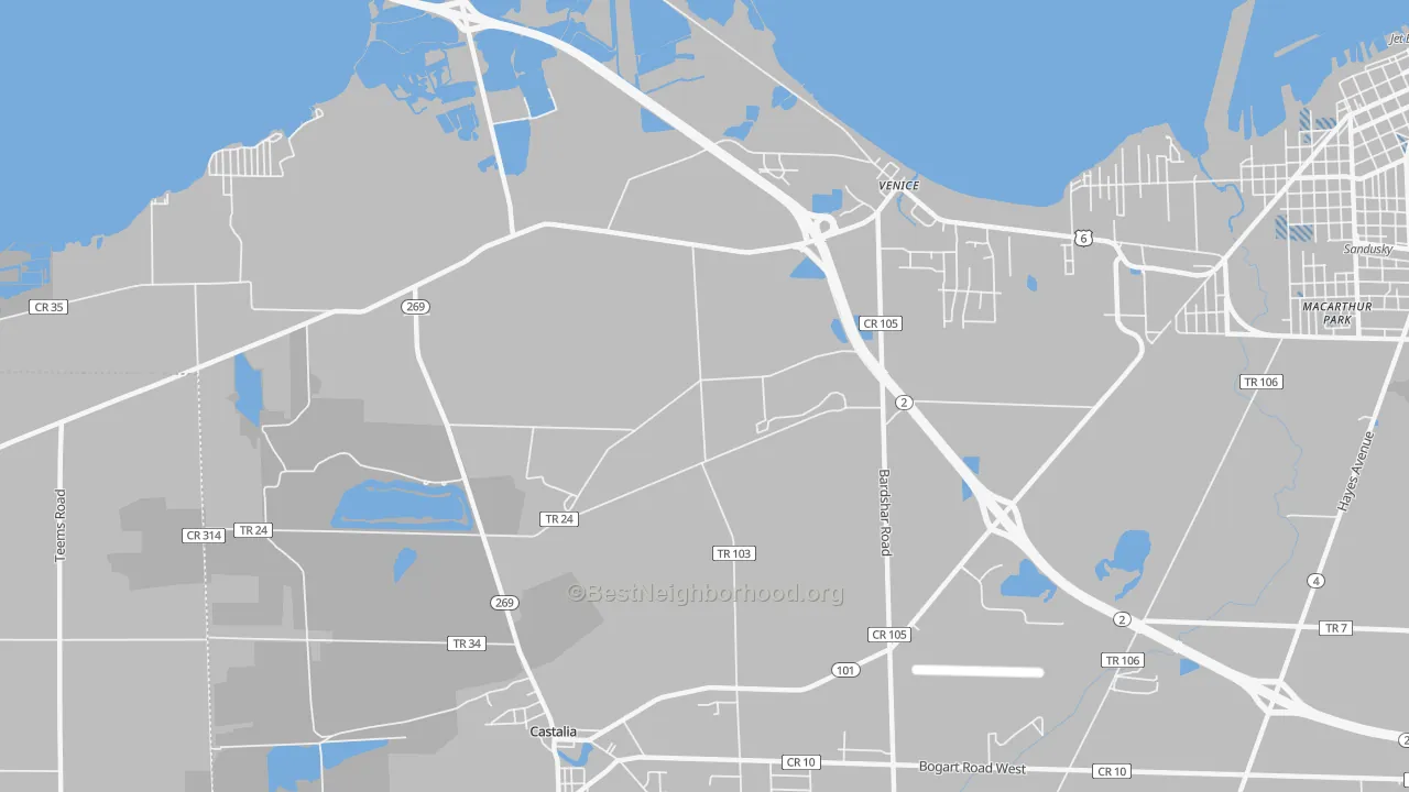 Transit Grade map of Venice, OH