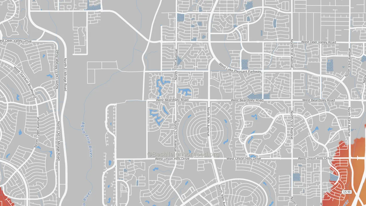 Transit Grade map of Ventana Lakes, Peoria, AZ
