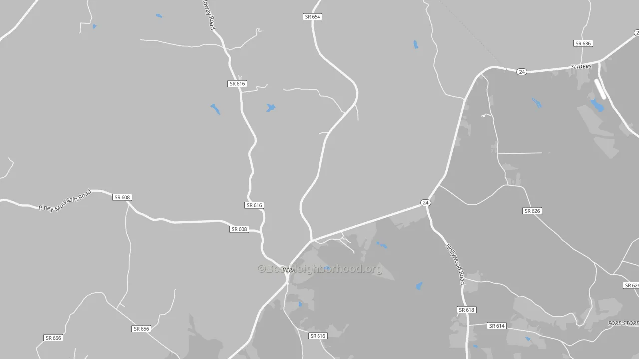 Transit Grade map of Vera, VA