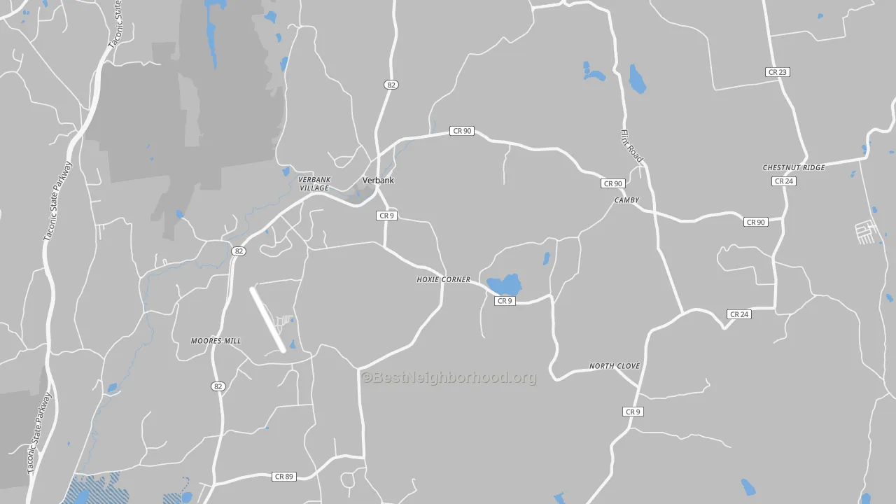 Transit Grade map of Verbank, NY