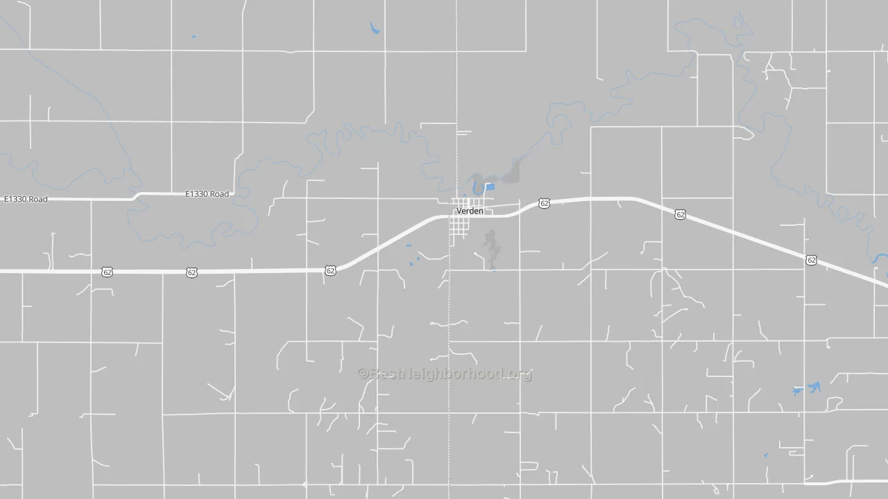 Transit Grade map of Verden, OK