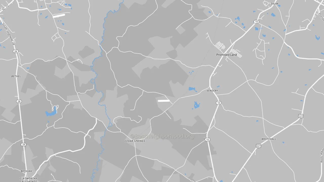 Transit Grade map of Verdery, SC