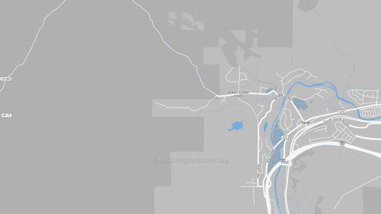 Transit Grade map of Verdi, CA