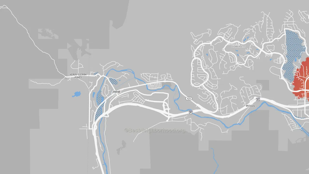 Transit Grade map of Verdi, NV