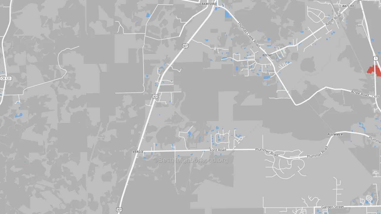 Transit Grade map of Verdie, FL