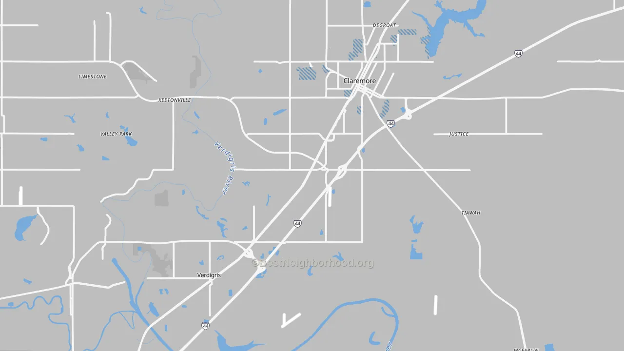 Transit Grade map of Verdigris, OK