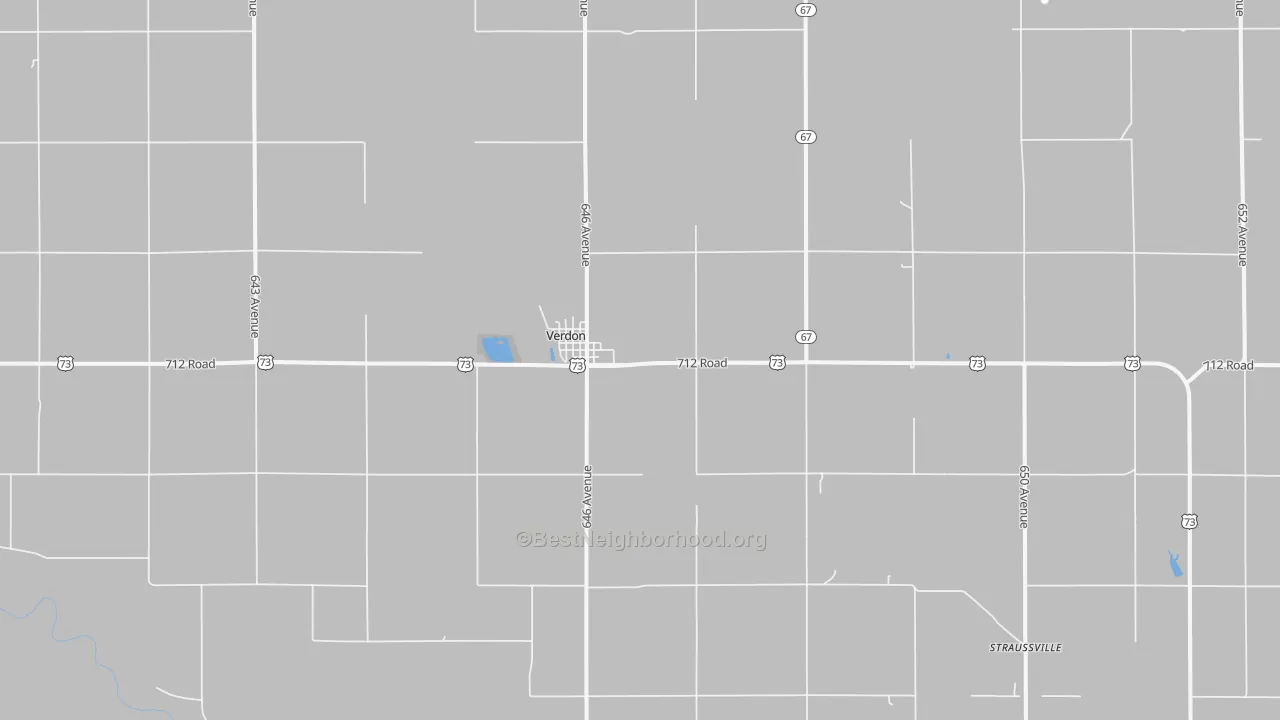 Transit Grade map of Verdon, NE