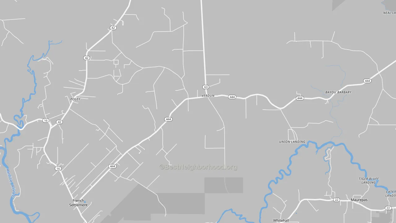 Transit Grade map of Verdun, LA
