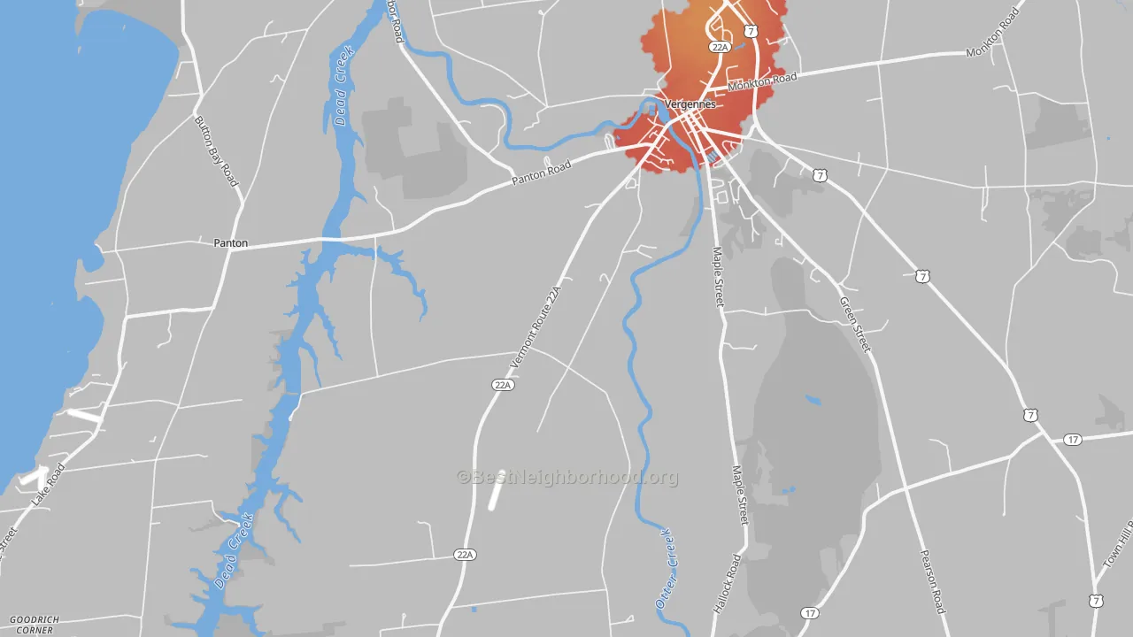 Transit Grade map of Vergennes, VT