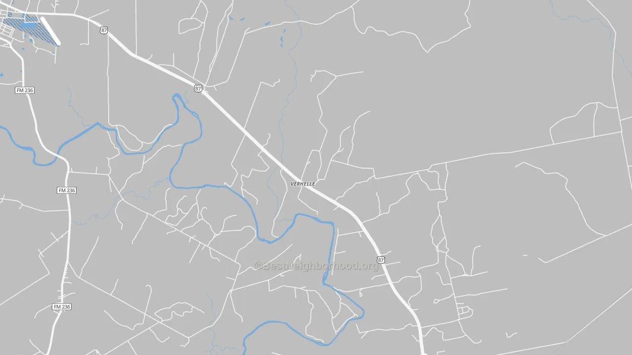 Transit Grade map of Verhelle, TX