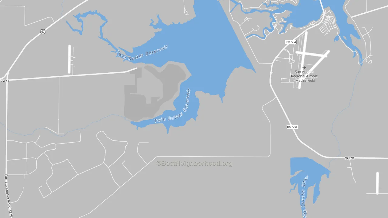 Transit Grade map of Veribest, TX