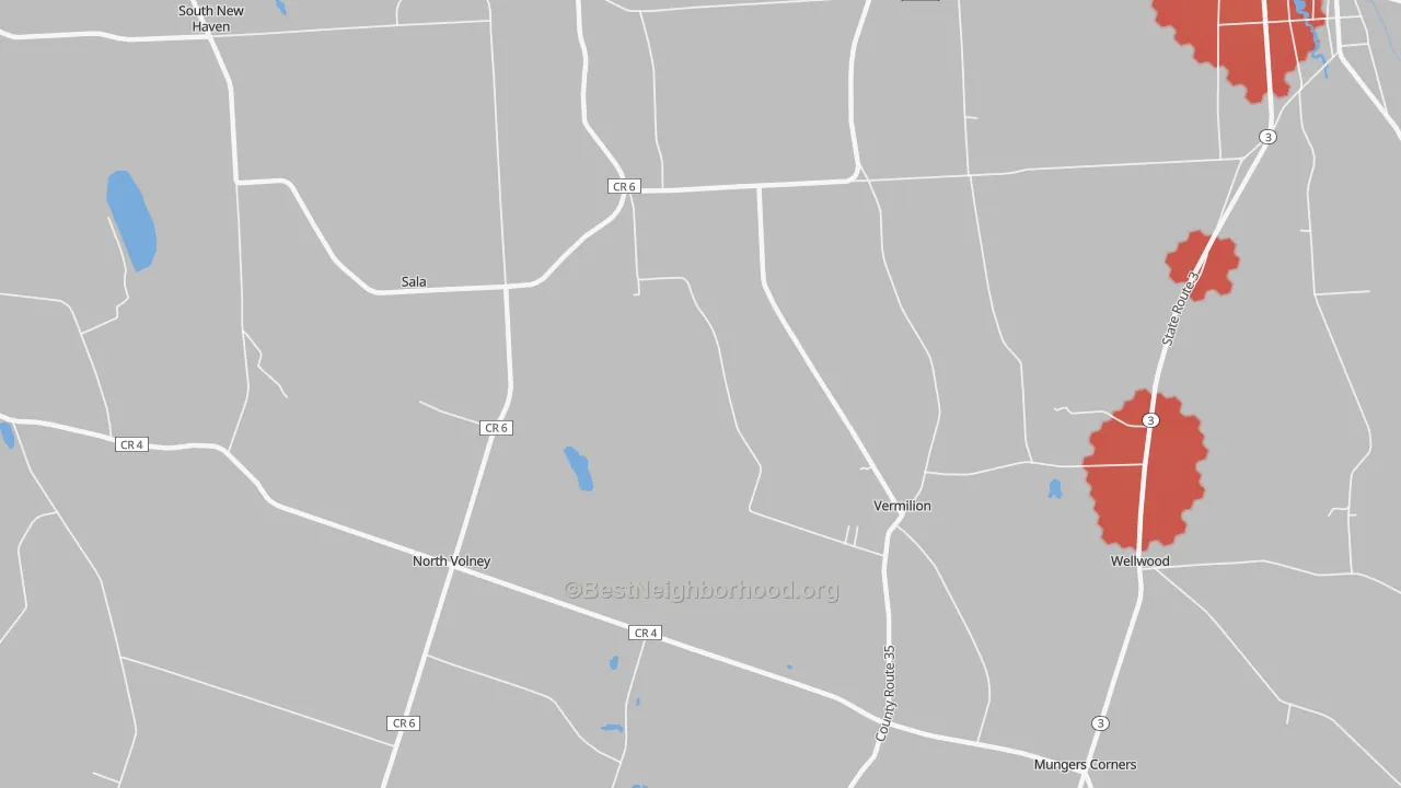 Transit Grade map of Vermilion, NY