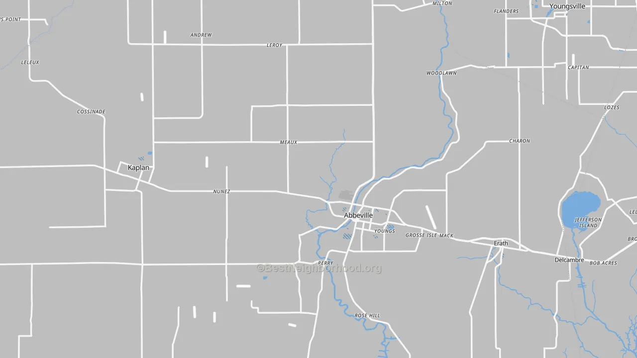 Transit Grade map of Vermilion Parish, LA