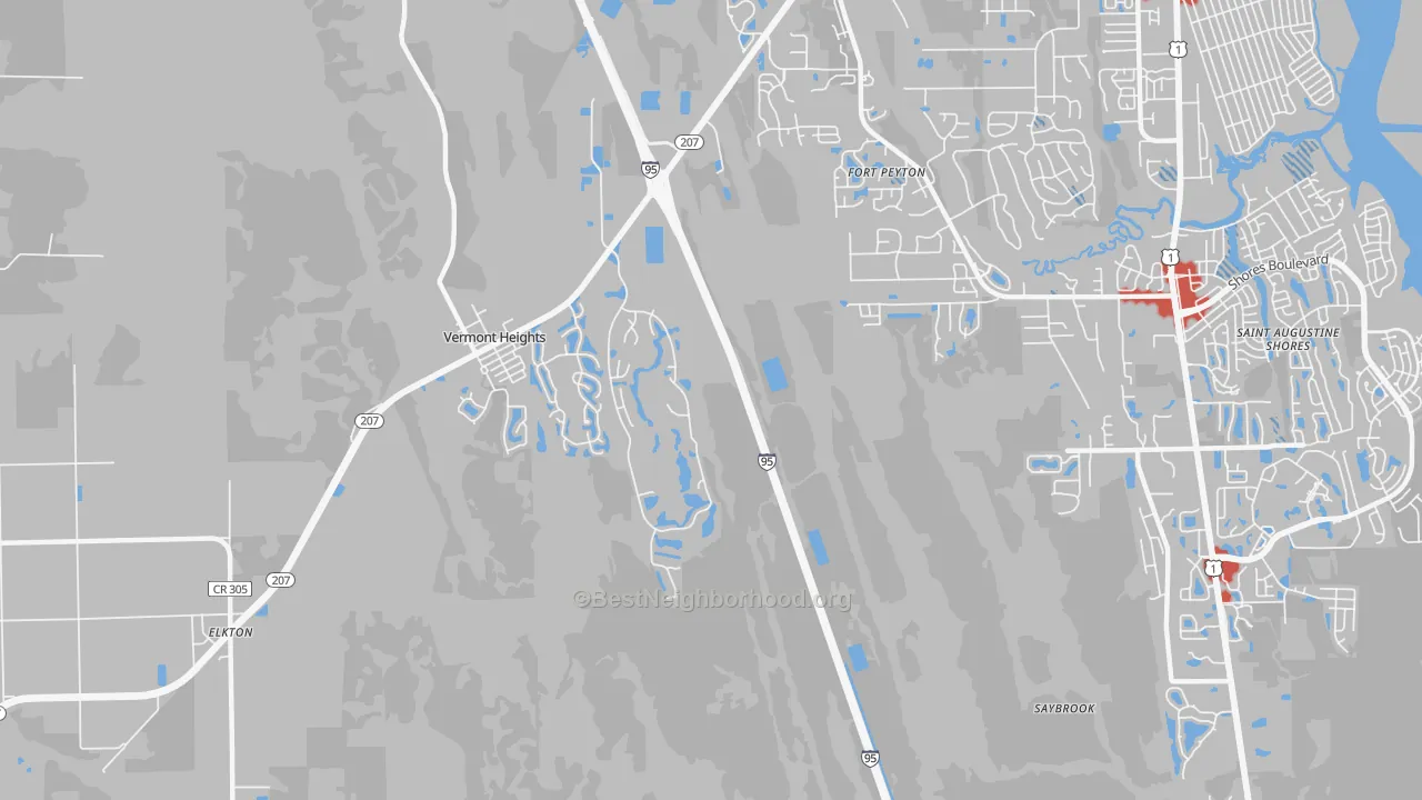 Transit Grade map of Vermont Heights, FL