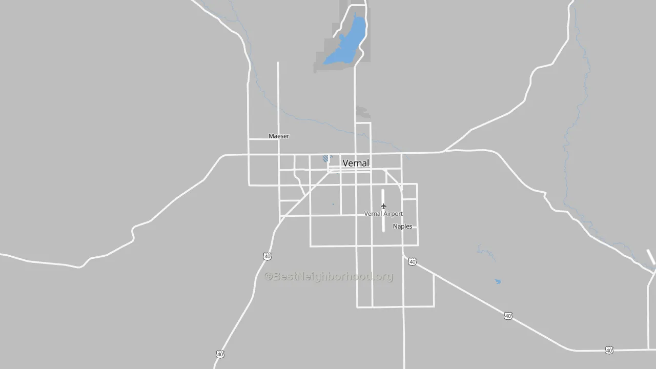 Transit Grade map of Vernal, UT