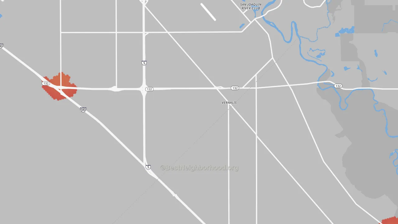 Transit Grade map of Vernalis, CA
