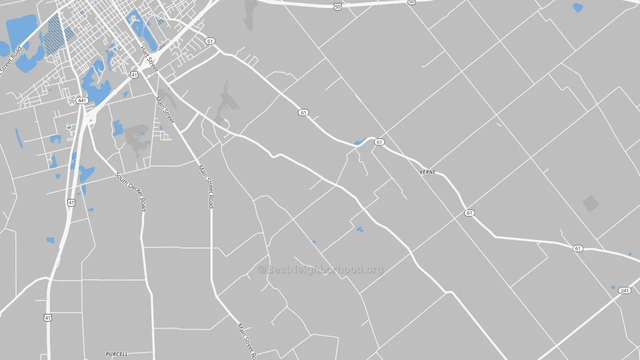 Transit Grade map of Verne, IN