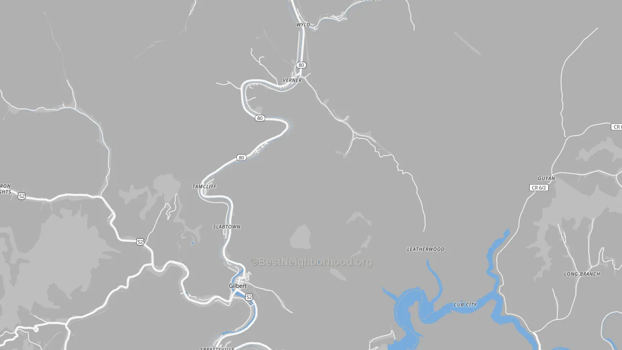 Transit Grade map of Verner, WV