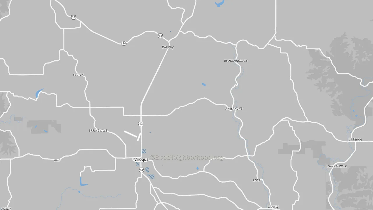 Transit Grade map of Vernon County, WI