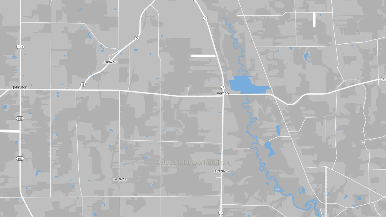 Transit Grade map of Vernon, OH