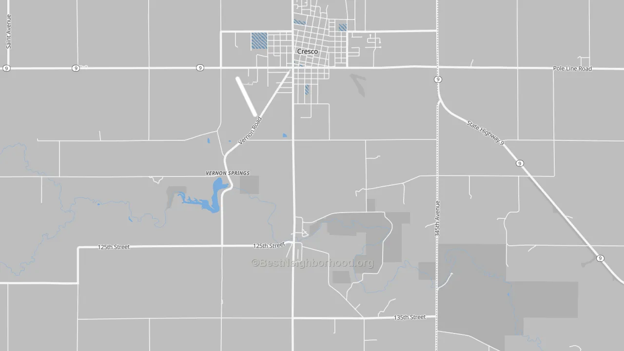 Transit Grade map of Vernon Springs, IA