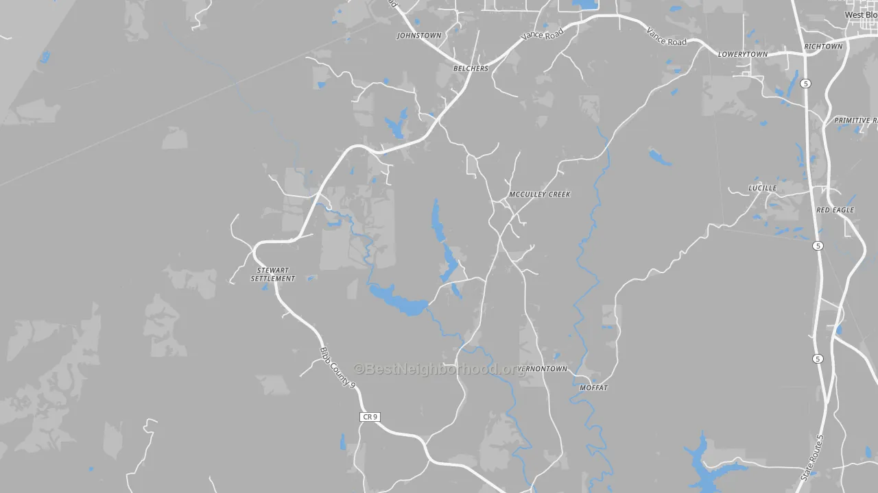 Transit Grade map of Vernontown, AL