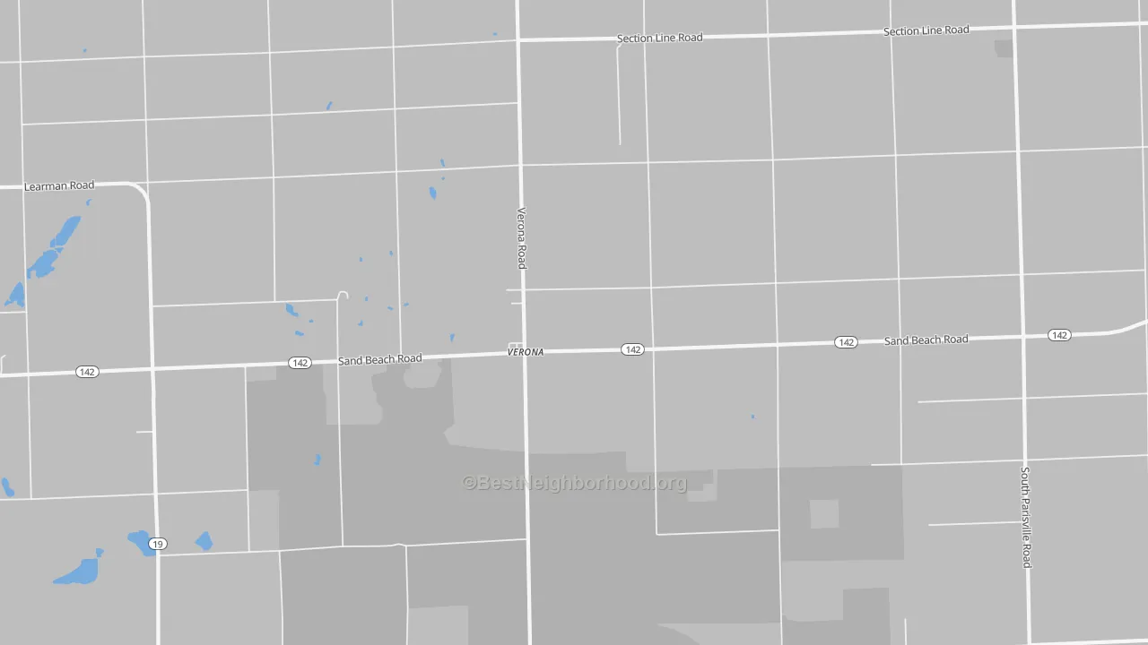 Transit Grade map of Verona, MI