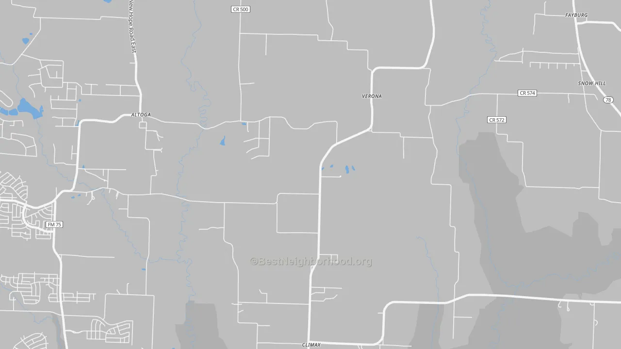 Transit Grade map of Verona, TX